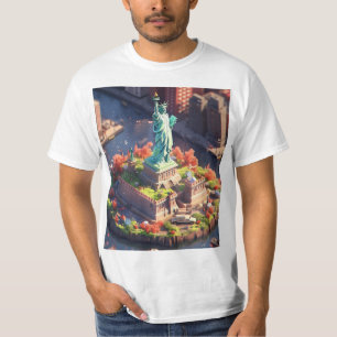 T-shirt Nyc Manhattan, statue de la Liberté Animée