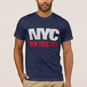 T-shirt NYC New York City USA Retro Vintage Navy Blue