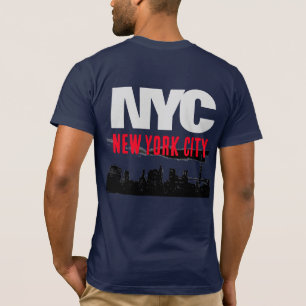 T-shirt NYC New York City USA Retro Vintage Navy Blue