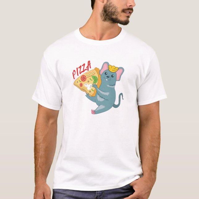 T-shirt NYC Rats ❤︎ amateurs de pizza (Devant)