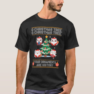 T-shirt O Arbre de Noël Vos Ornements Sont Histoire