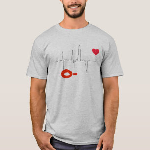 T-shirt O- Dessus génial de fréquence cardiaque de group