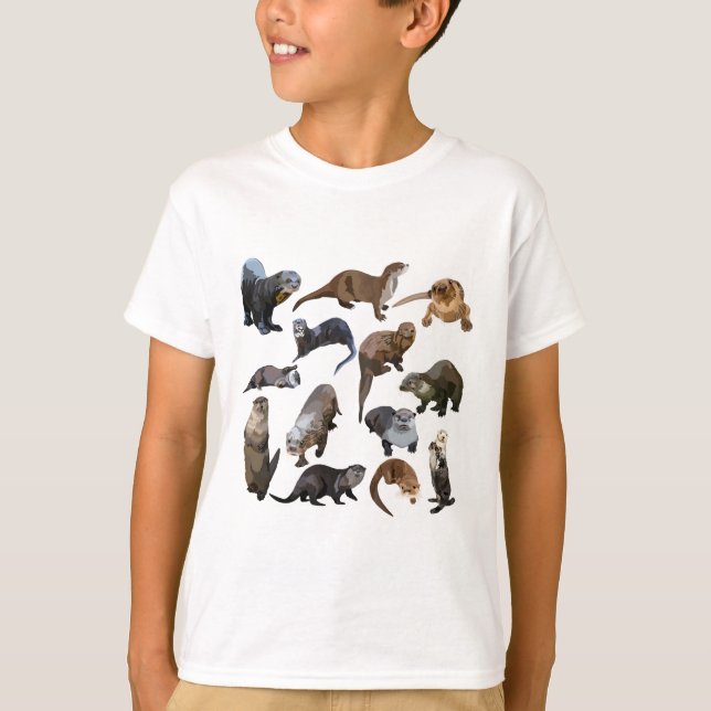 T-shirt O est pour Otter (Devant)