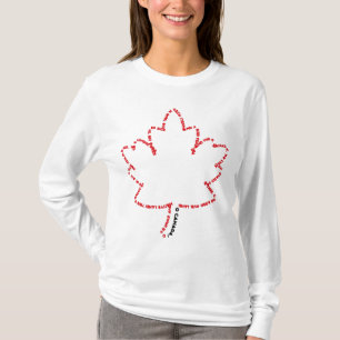 T-shirt O L'hymne national du Canada dans une feuille d'ér