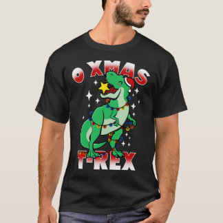 T-shirt O Xmas TRex Funny Noël Dinosaure Arbre de Noël