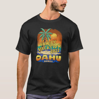 T-shirt Oahu Hawaii Famille Vacation 2022 Beach Souvenir