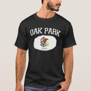 T-shirt OAK PARK IL ILLINOIS Drapeau Vintage USA Sports Ho