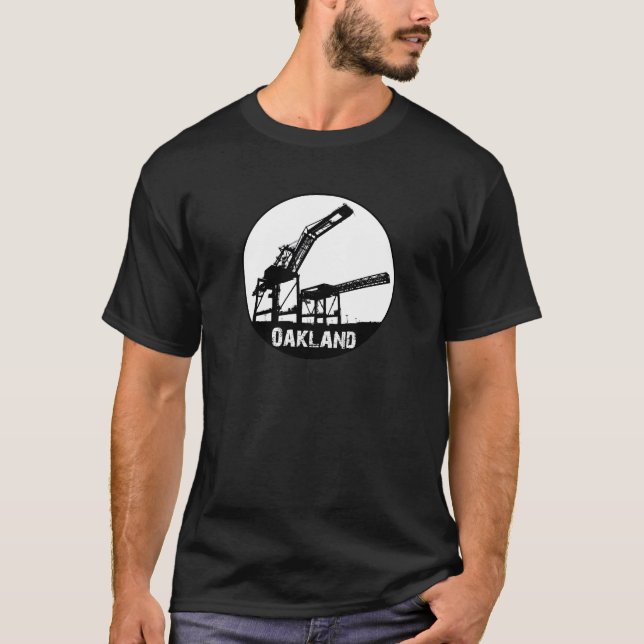 T-shirt Oakland tend le cou la chemise de ville (Devant)