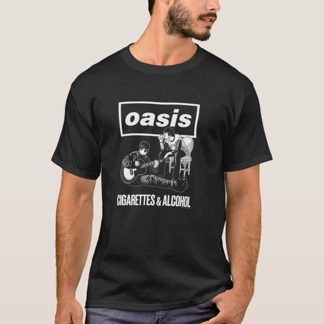 T-shirt Oasis Cigarettes And Alcohol  (Devant)