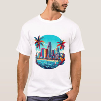 T-shirt Oasis de paysage urbain tropical