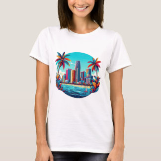 T-shirt Oasis de paysage urbain tropical