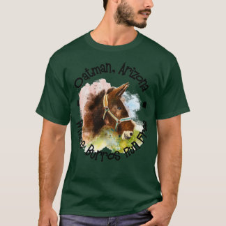 T-shirt Oatman Arizona où Burros Courent Gratuitement