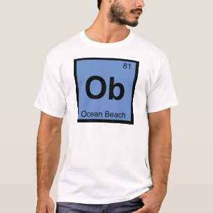 T-shirt Ob - symbole de chimie de San Francisco de plage
