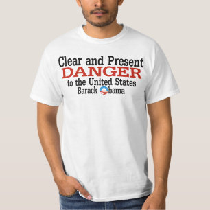 T-shirt Obama - chemise de danger clair et actuel