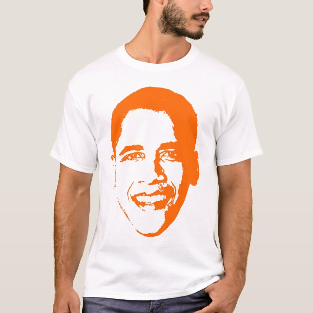 T-shirt Obama dans l'orange (Devant)