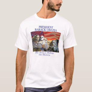 T-shirt Obama faisant la chemise du mont Rushmore
