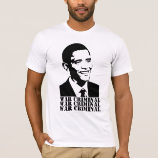 T-shirt obama noir et blanc, CRIMINEL de GUERRE, GUERRE