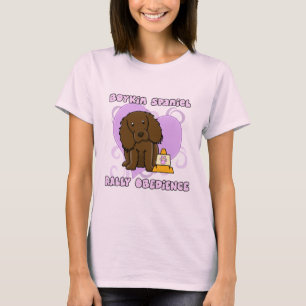 T-shirt Obéissance de rassemblement d'épagneul de Kawaii