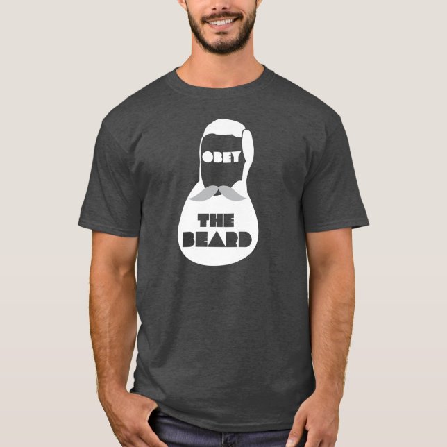 T-shirt OBÉISSEZ la barbe (Devant)