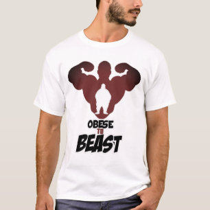 T-shirt Obèse à la puissance de forme physique de bête aux