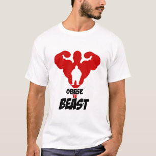 T-shirt Obèse à la puissance de forme physique de bête aux