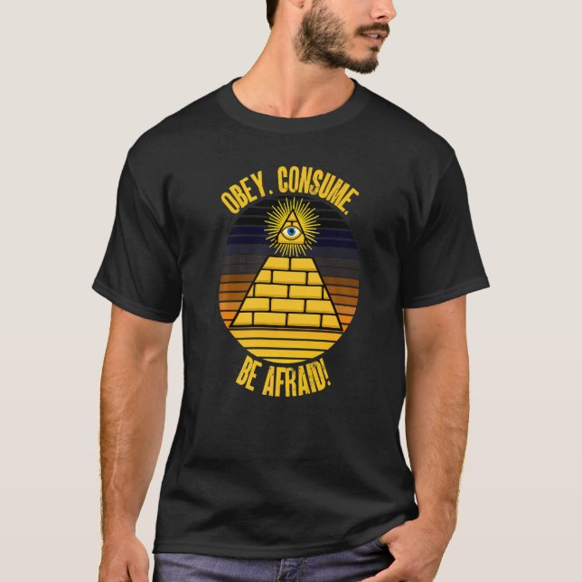 T-shirt Obey Consommez Avoir Peur Paranoïa Propagande Peur (Devant)