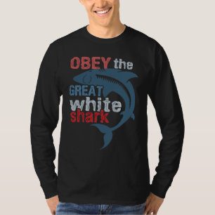 T-shirt Obey Grand requin blanc requins océaniques marine
