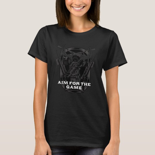 T-shirt Objectif de la chasse de jeu Amis chasseur Faune (Devant)