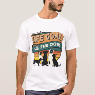 T-shirt Objectif de vie caresser tous les chiens Copie Cop