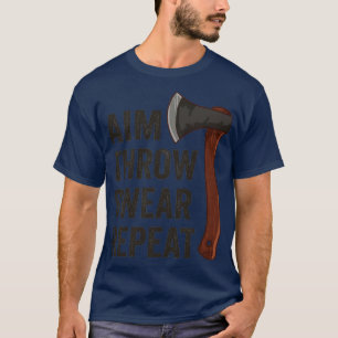 T-shirt Objectif Jeter Jouer Répéter Ax Jetant Lumberjack5