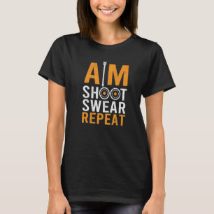 T-shirt Objectif Tir Jeu Bowman Archer Bowhunting Cible Ar