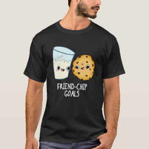 T-shirt Objectifs Ami-Chip Funny Lait Cookies Pun Dark BG