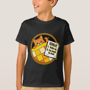 T-shirt Objectifs de chat drôles - Texte de dessin animé m