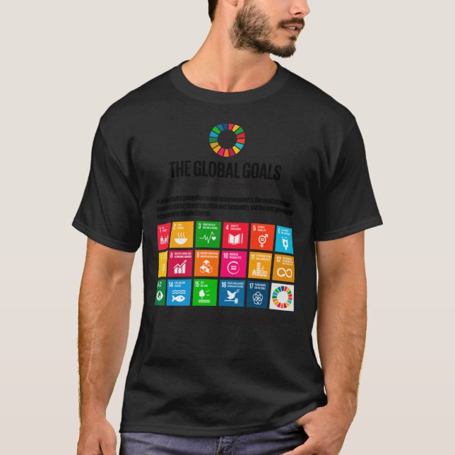 T-shirt Objectifs de développement durable des Nations Uni (Devant)