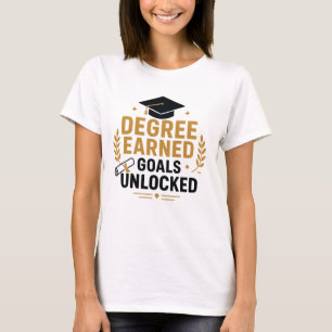 T-shirt Objectifs débloqués par le diplôme obtenu Femmes D