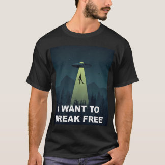 T-shirt objet volant non identifié bande Je Veux Être Libr