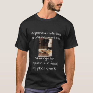 T-shirt Obscurité de chianti de fève de foie