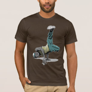 T-shirt obscurité de la pose 1 de danse de coupure