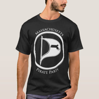 T-shirt Obscurité de masse de Flage w/Text de pirate