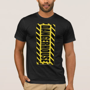 T-shirt OBSCURITÉ JAUNE verticale de logo de Dangerhouse