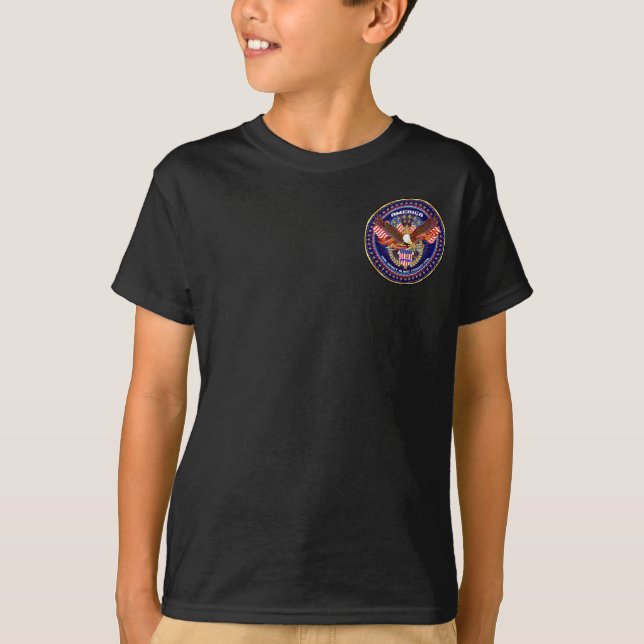T-shirt Obscurité patriotique de dos d'avant d'enfants (Devant)