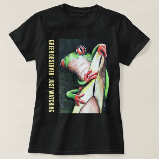 T-shirt Observateur Vert - Juste à Regarder