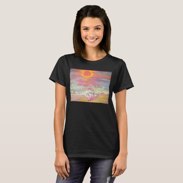 T-shirt Observation des oiseaux de rivage (Devant entier)