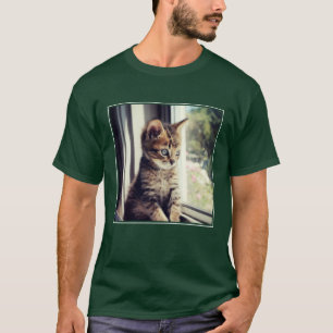 T-shirt Observation tigrée de chaton