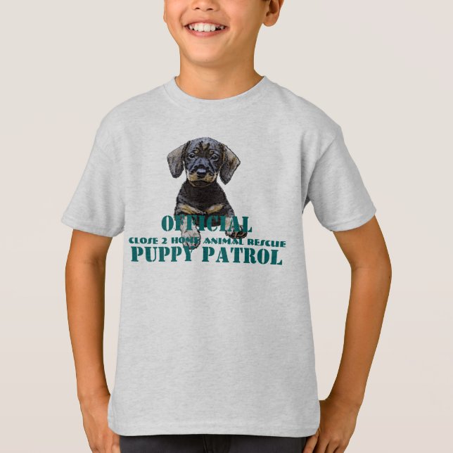 T-shirt Observez, le chiot que la patrouille est là-dessus (Devant)