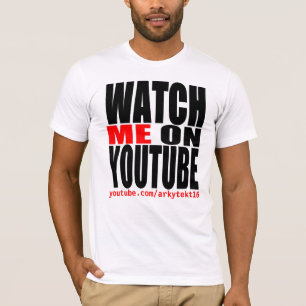 T-shirt Observez-moi sur YouTube modernes (foncé)
