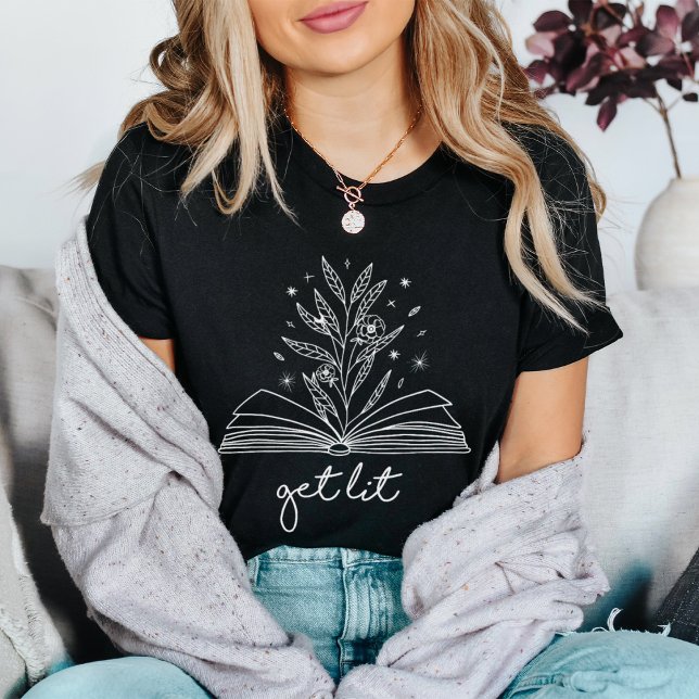 T-shirt Obtenez un livre floral florissant (Créateur téléchargé)