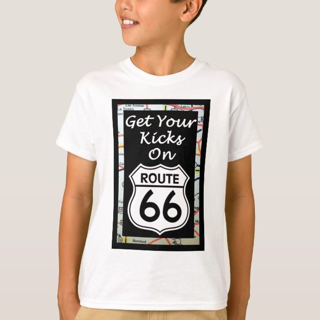 T-shirt Obtenez vos éruptions sur l'itinéraire 66 avec la (Devant)