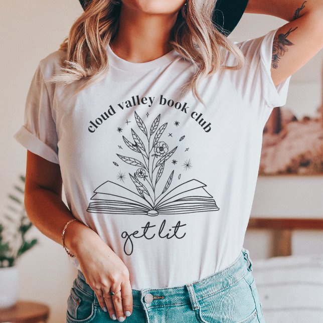 T-shirt Obtenir Lit Floroming Livre Floral Personnalisé (Créateur téléchargé)