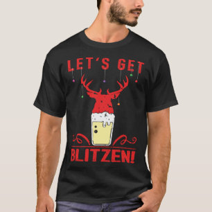 T-shirt Obtenons Blitzen Festive Noël Chasse & Abee